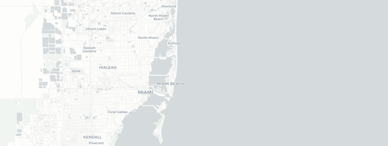 Mapa de fondo de Miami-Dade basado en datos de OpenStreetMap